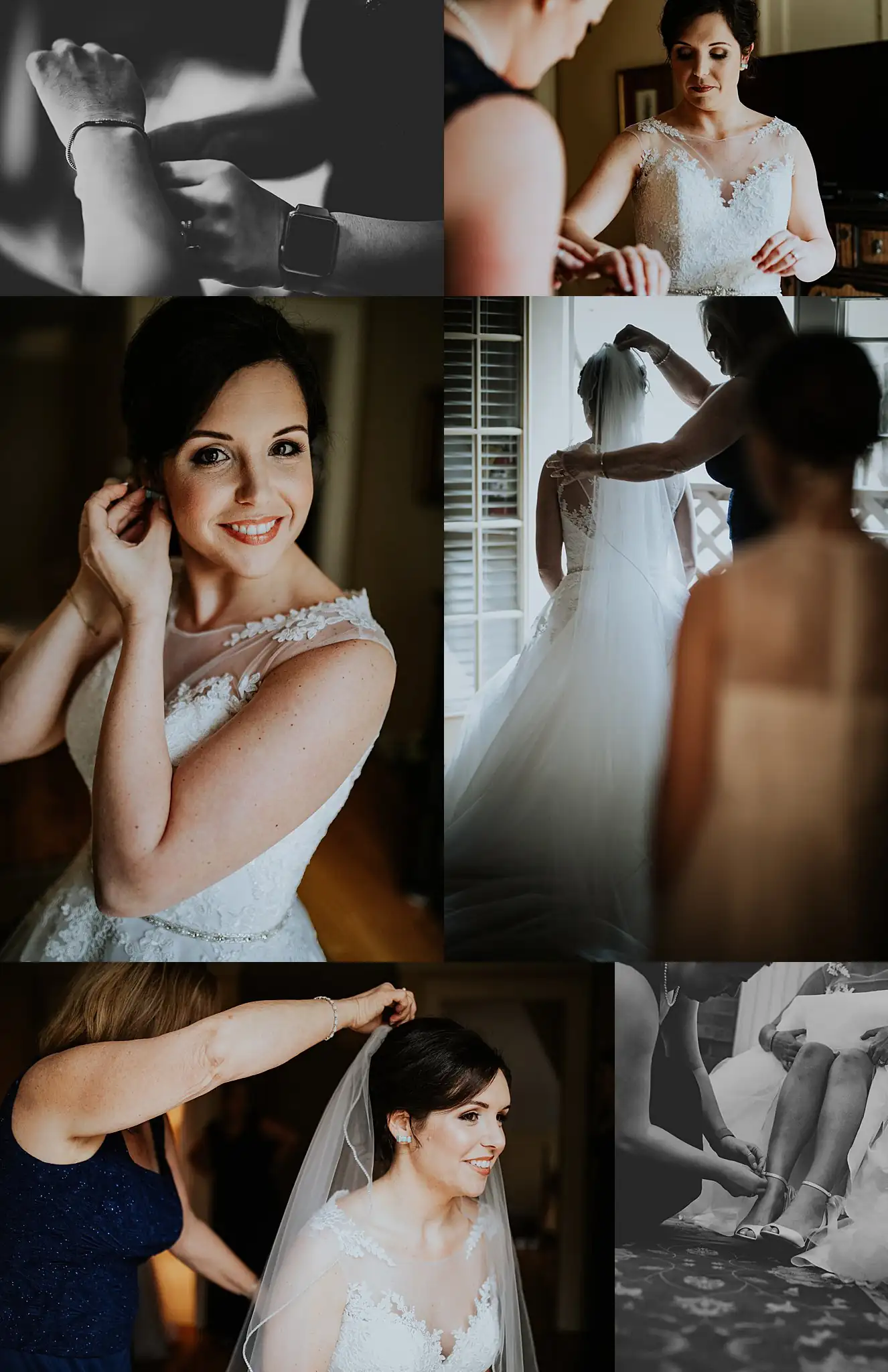 Barnesly Gardens Wedding Top Atlanta Photographers Getting Ready: the veil going on and the last quiet moments, in a set, before their wedding at Barnsley Gardens in Adairsville, GA