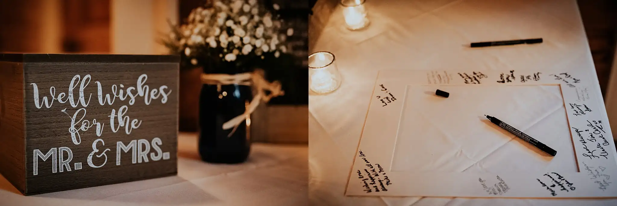 Barnesly Gardens Wedding Top Atlanta Photographers Reception Details: the well wishes sign and the cards guests wrote, in a set, at a wedding at Barnsley Gardens in Adairsville, GA