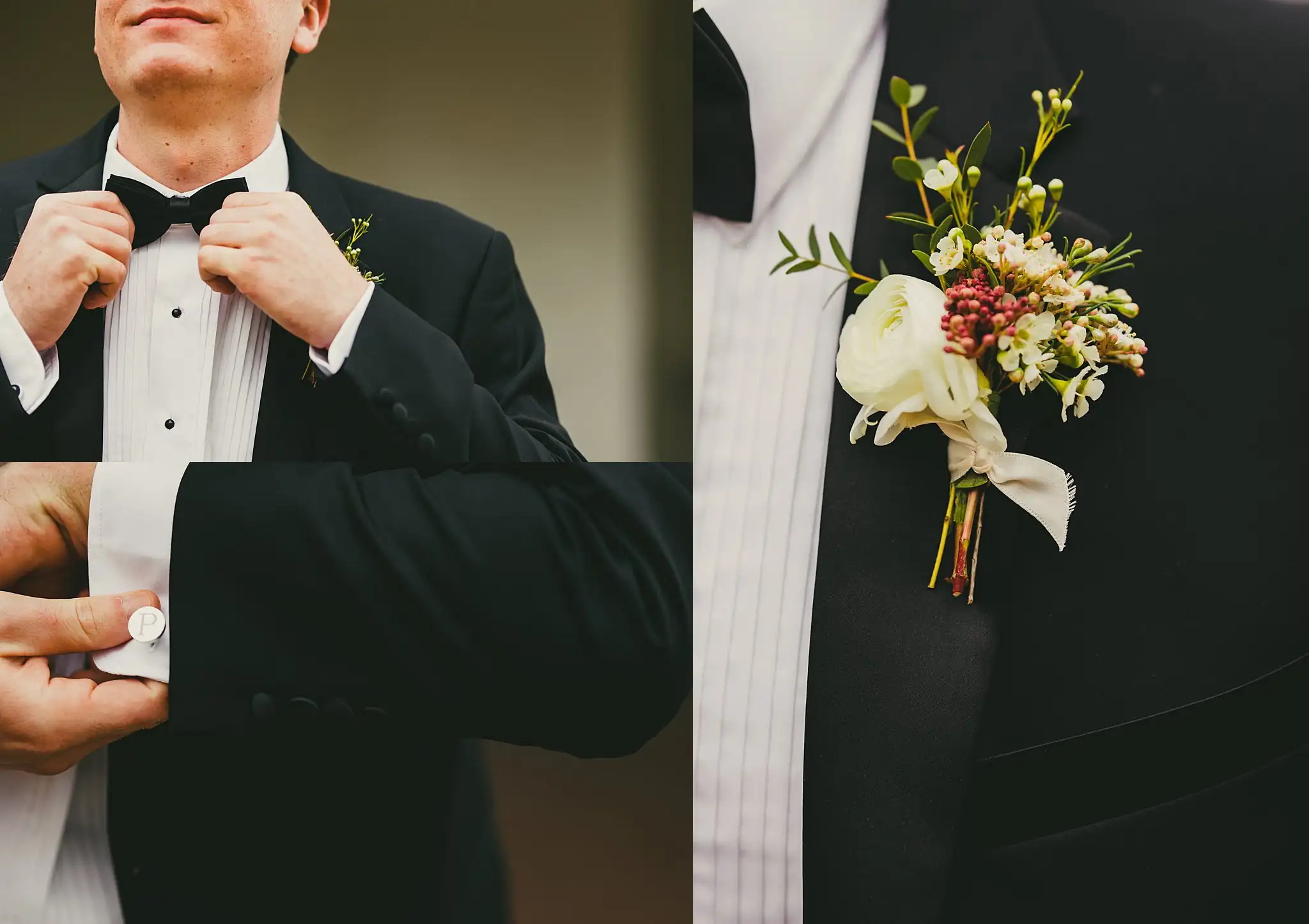 2019-04-22_0022.jpg Wedding Details: the groom's cufflinks and bow tie, and his boutonniere, at a wedding at Little River Farms in Milton, GA