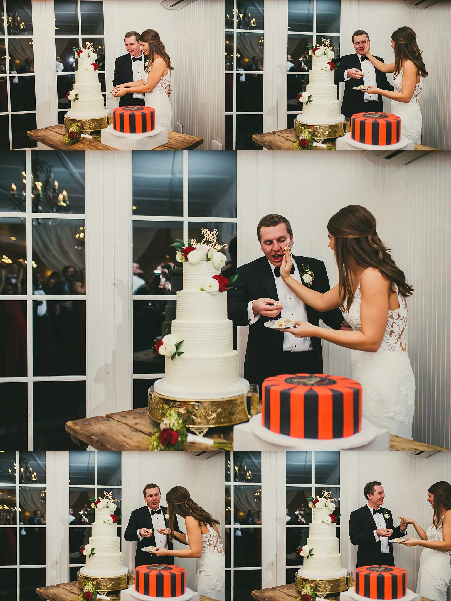 2019-04-22_0045.jpg Cake Cutting: the couple cutting both cakes, in a set, at their wedding at Little River Farms in Milton, GA