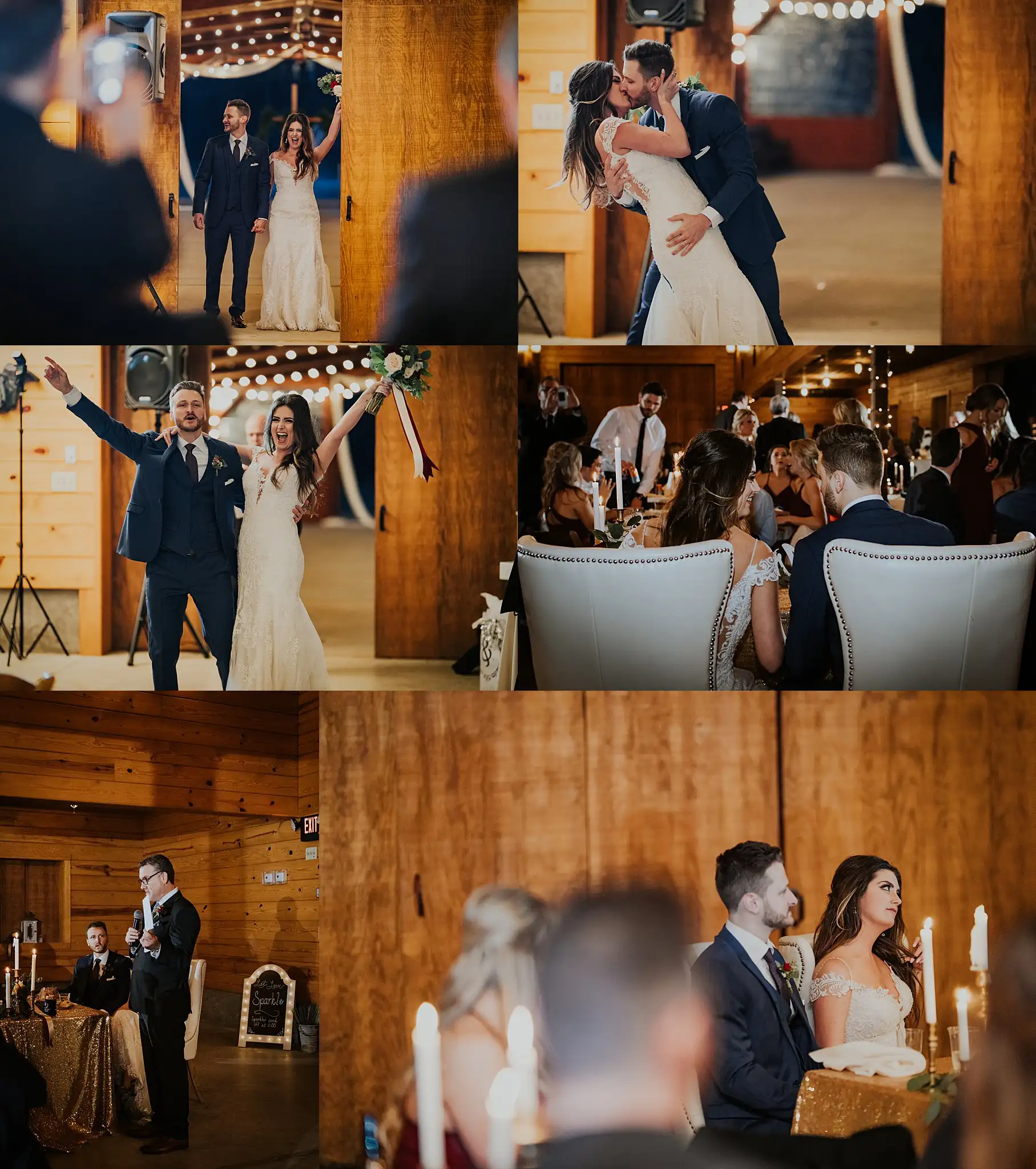 First Dance: their first dance in the barn, in a set, at their wedding at the Reid Barn in Cumming, GA