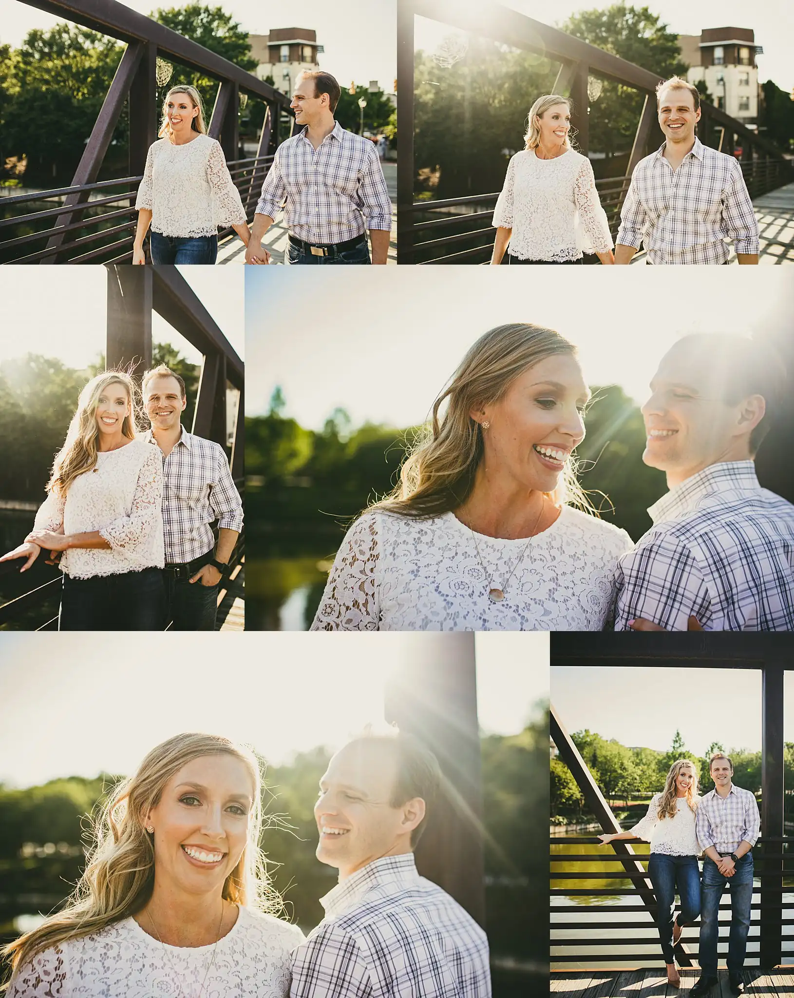 AtlantaWeddingPhotographers_0345.jpg Engagement Portraits: the two of them on the steps in the afternoon sun, in a set, during their engagement session in Midtown Atlanta, GA