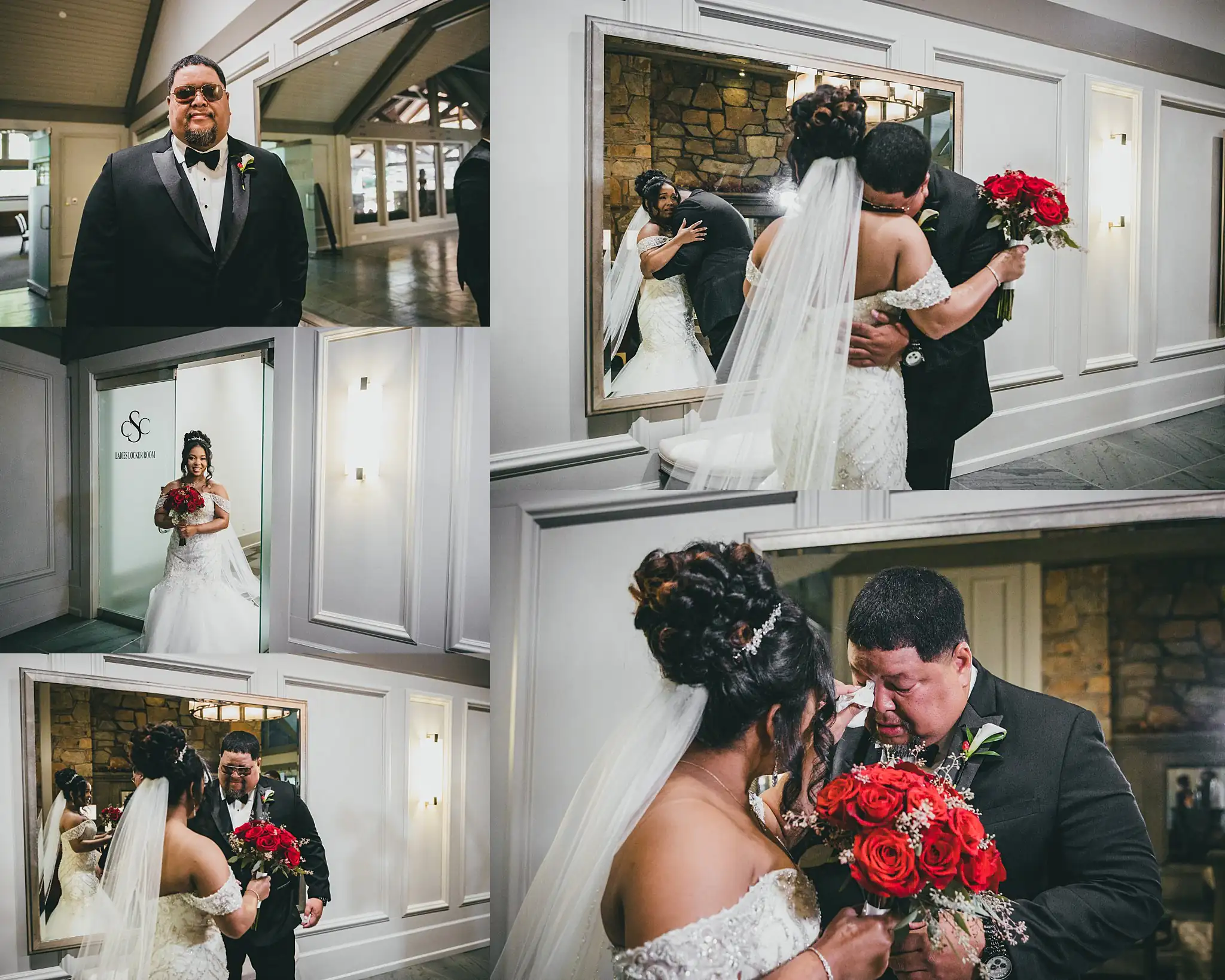 AtlantaWeddingPhotographers_0659.jpg First Look: her father seeing her in her gown, in a set, before their wedding at the Country Club of the South in Johns Creek, GA