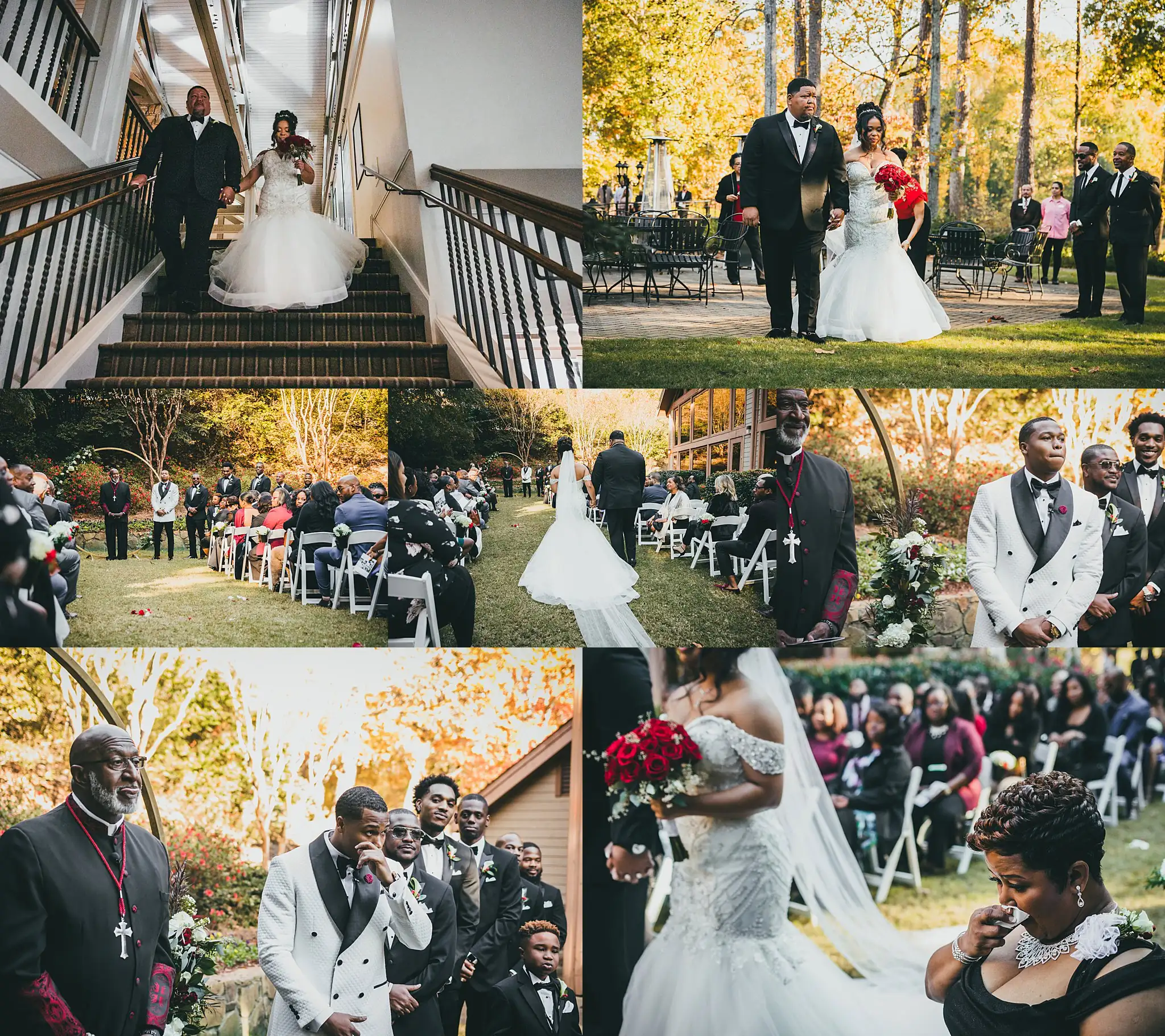 AtlantaWeddingPhotographers_0664.jpg Processional: her father bringing her up the aisle, in a set, at their wedding at the Country Club of the South in Johns Creek, GA