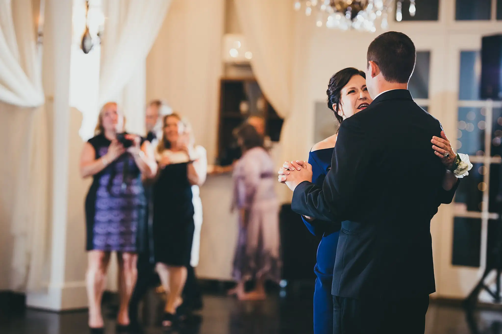 Parent Dance: the groom dancing with his mother, at their wedding at Little River Farms in Milton, GA