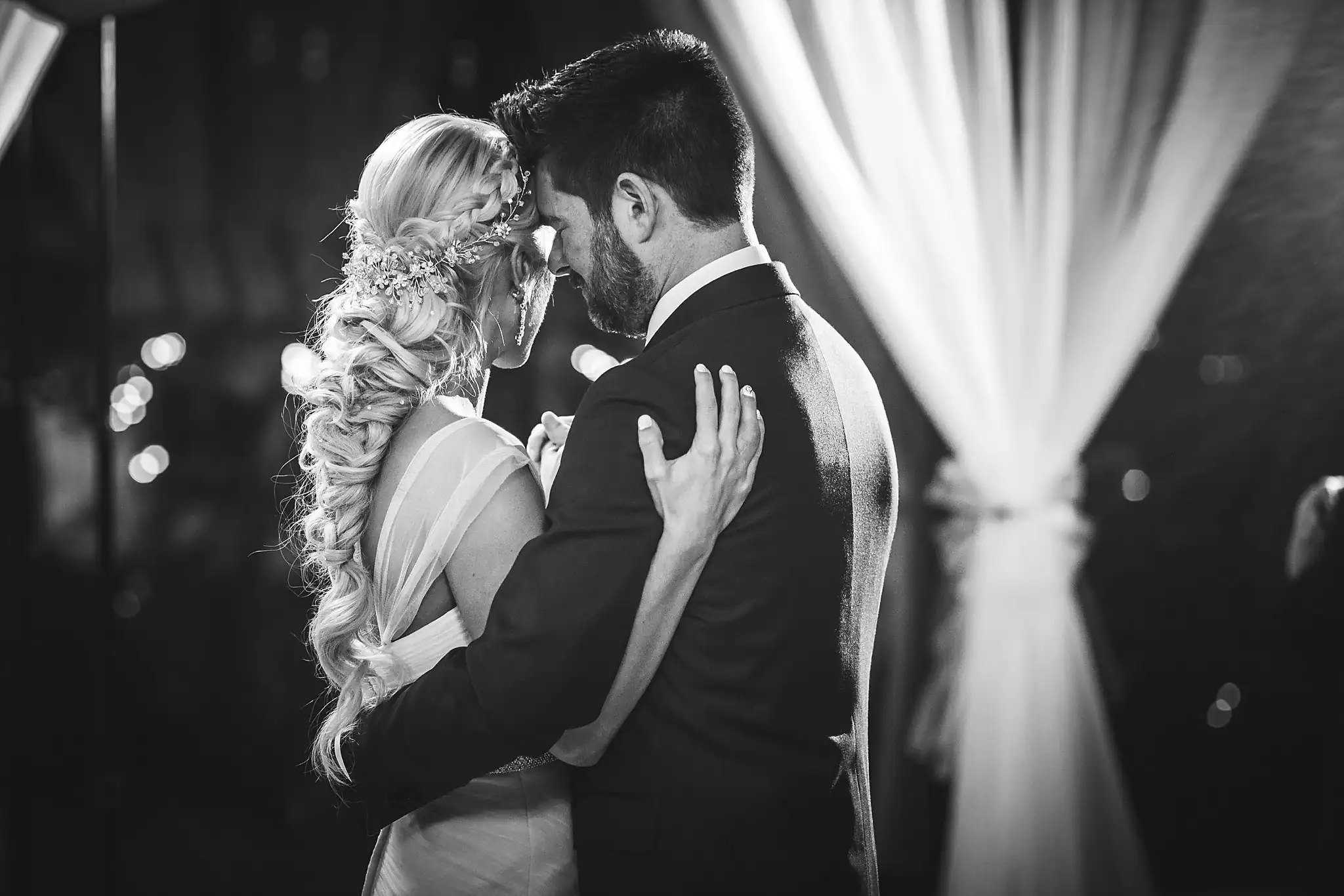 AtlantaWeddingPhotographers_1475.jpg First Dance: the couple's first dance, in black and white, at their wedding at Three Birches in Alpharetta, GA