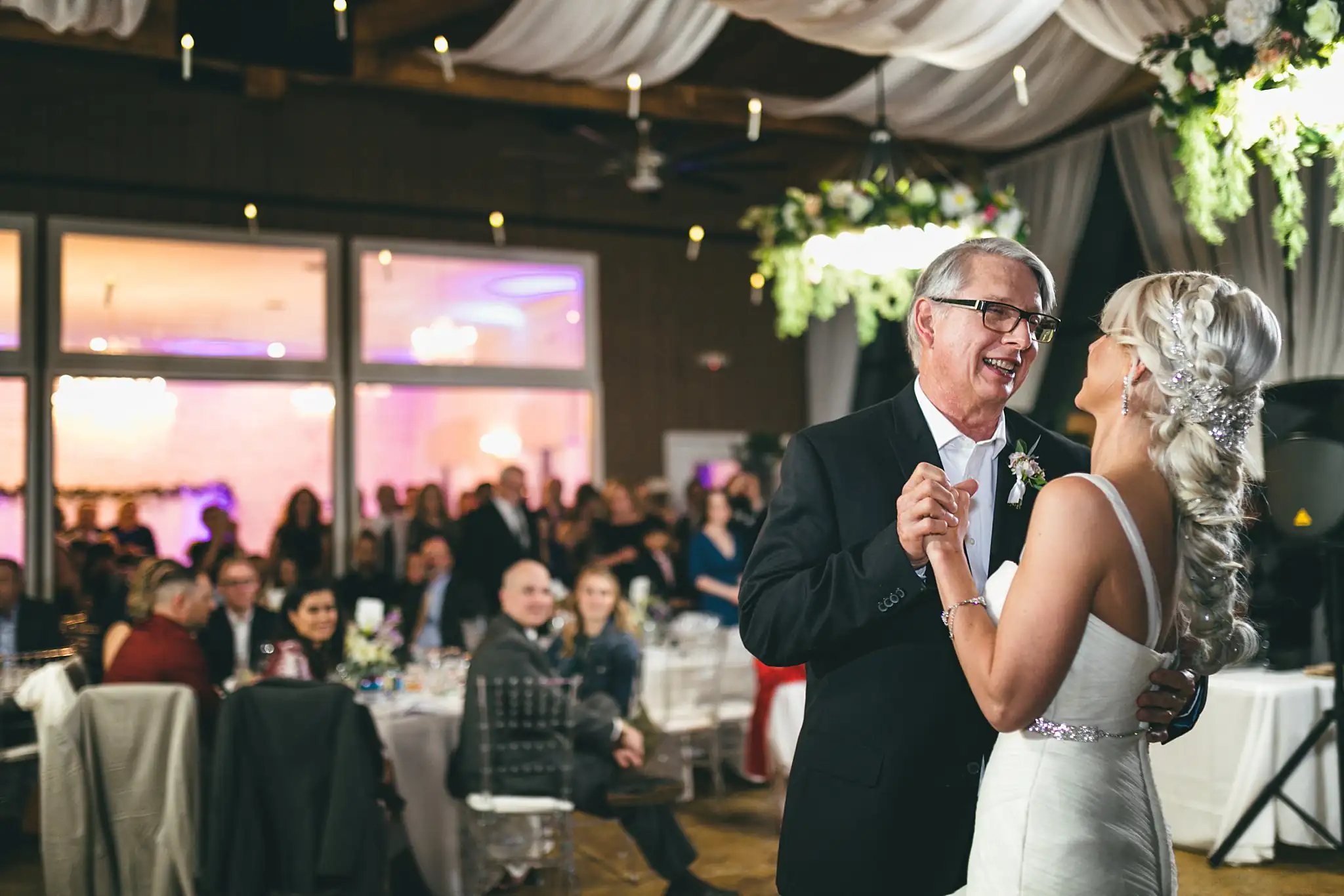 AtlantaWeddingPhotographers_1478.jpg Parent Dance: the bride dancing with her father, at their wedding at Three Birches in Alpharetta, GA