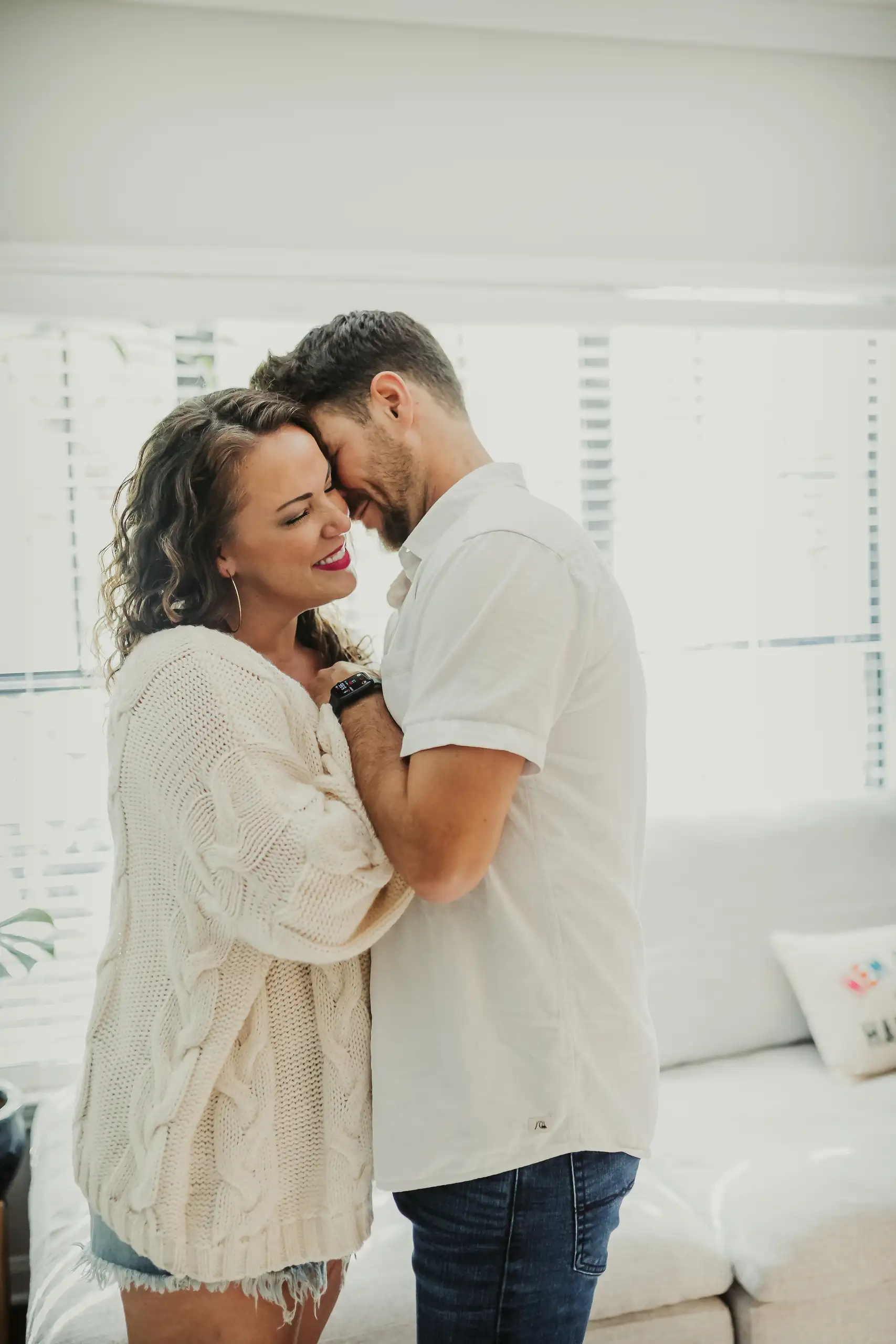 Engagement Rachell Jim Home Session Love and Story