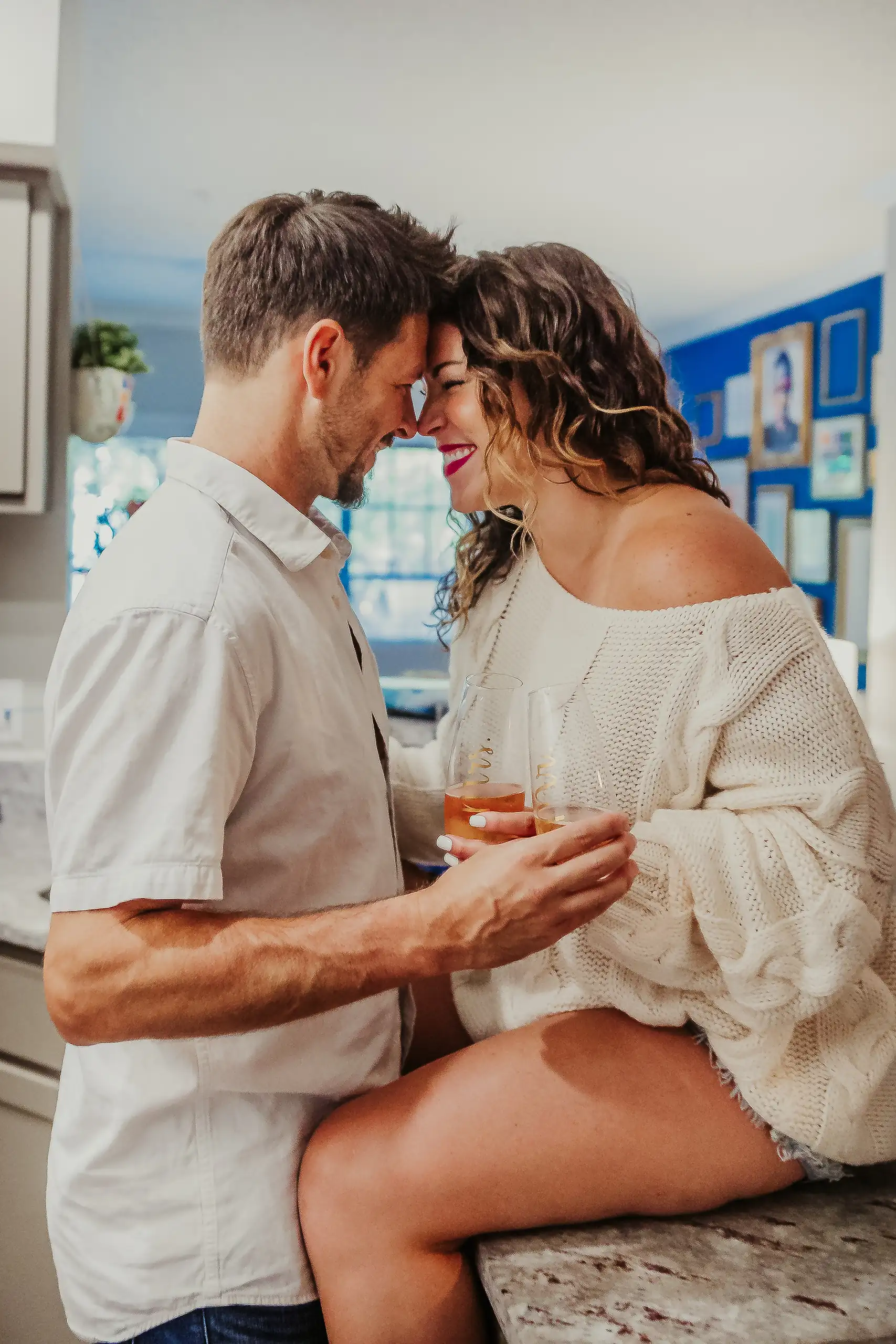 Engagement Rachell Jim Home Session Love and Story