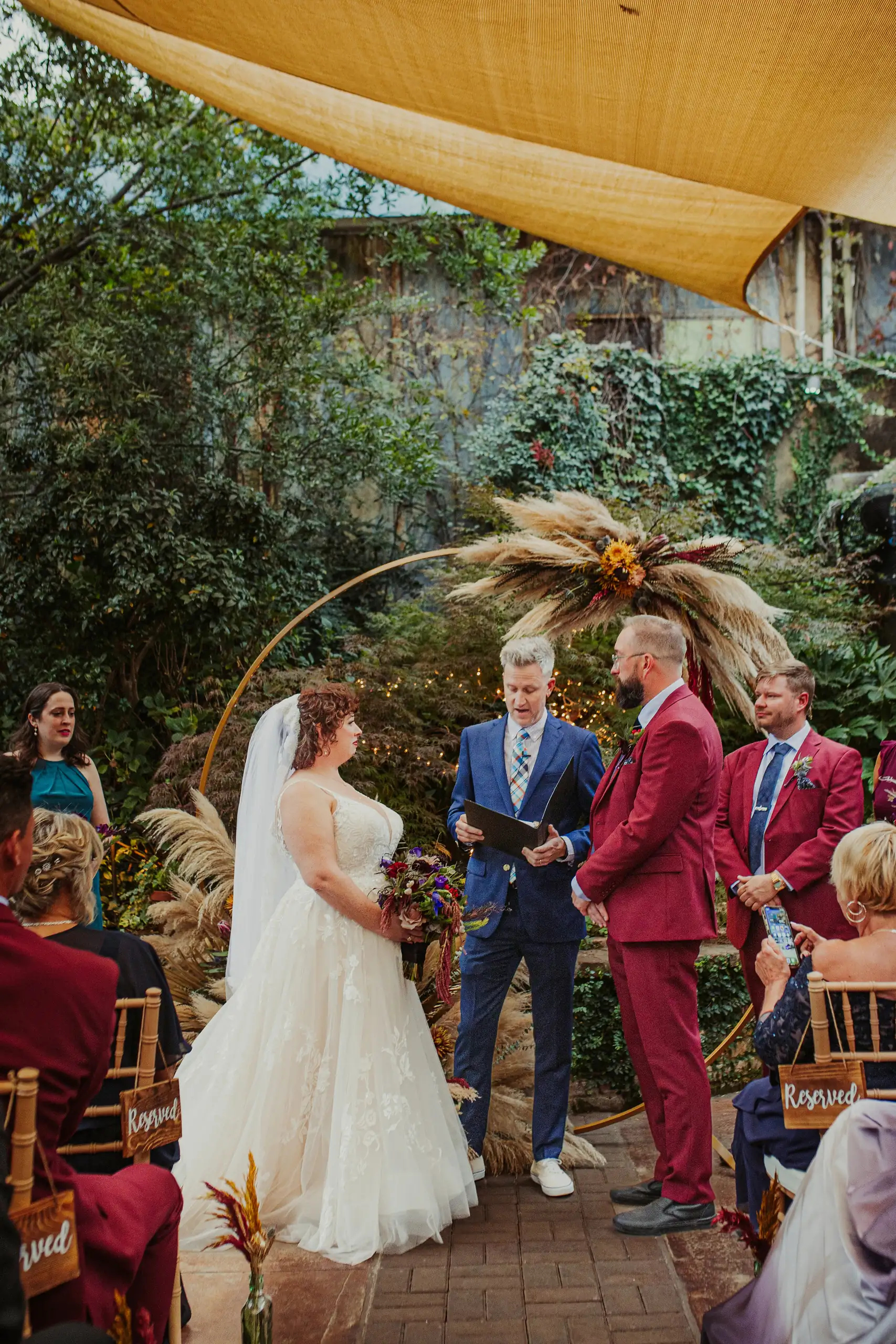 Ceremony Wedding Alyssa Adam Wahoo Grill Atlanta Love and Story