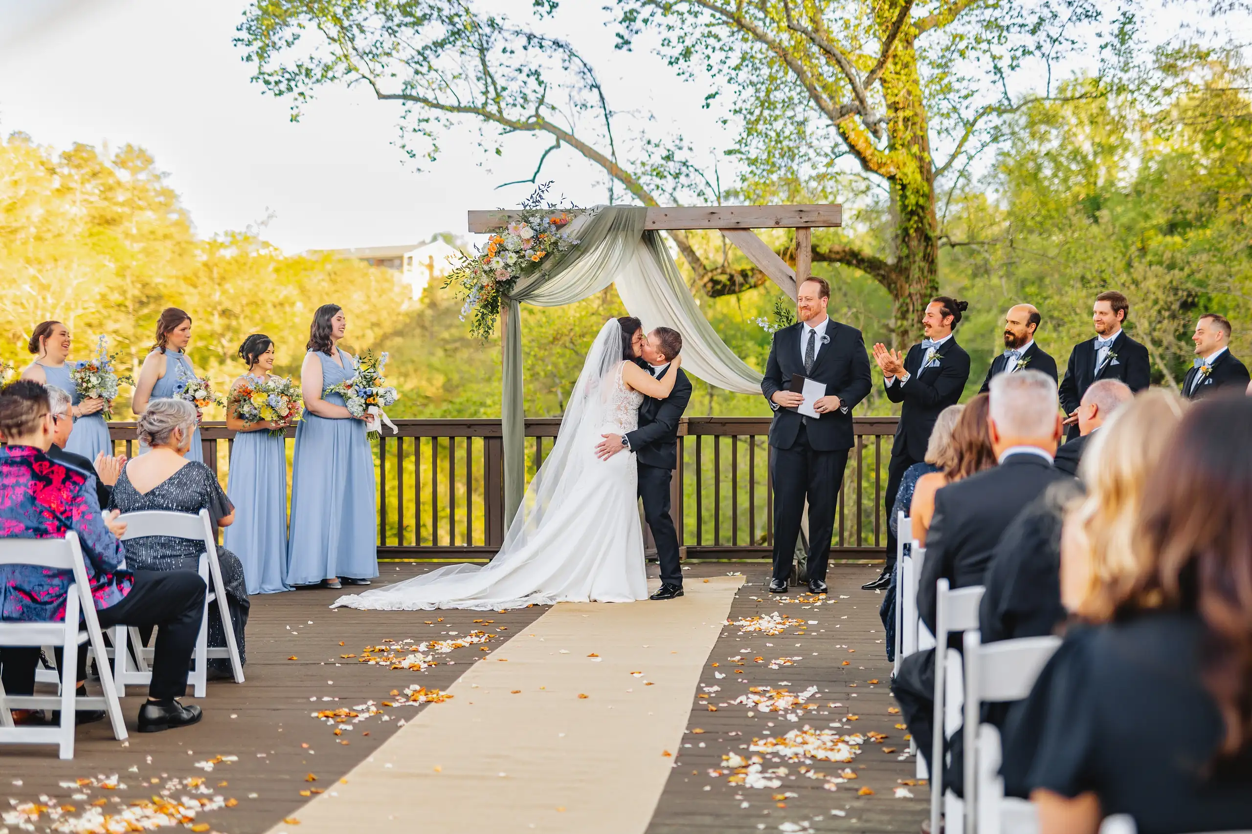 Ceremony Wedding Lori Paul Ivy Hall Roswell Mill Love and Story