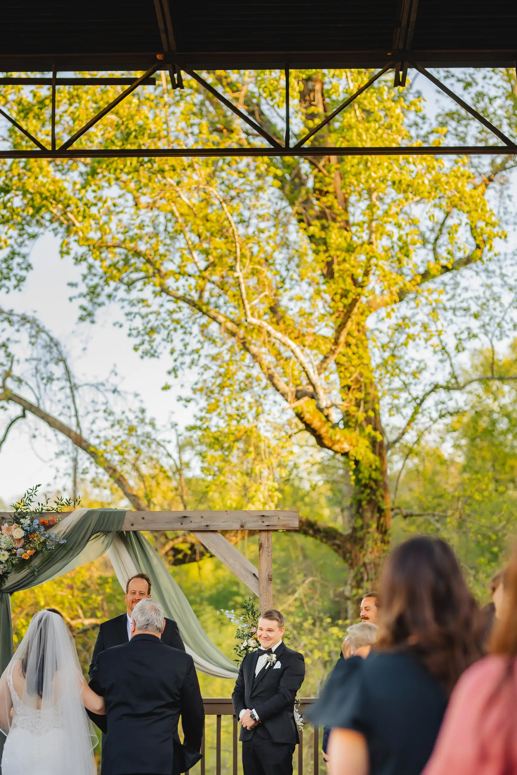Ceremony Wedding Lori Paul Ivy Hall Roswell Mill Love and Story