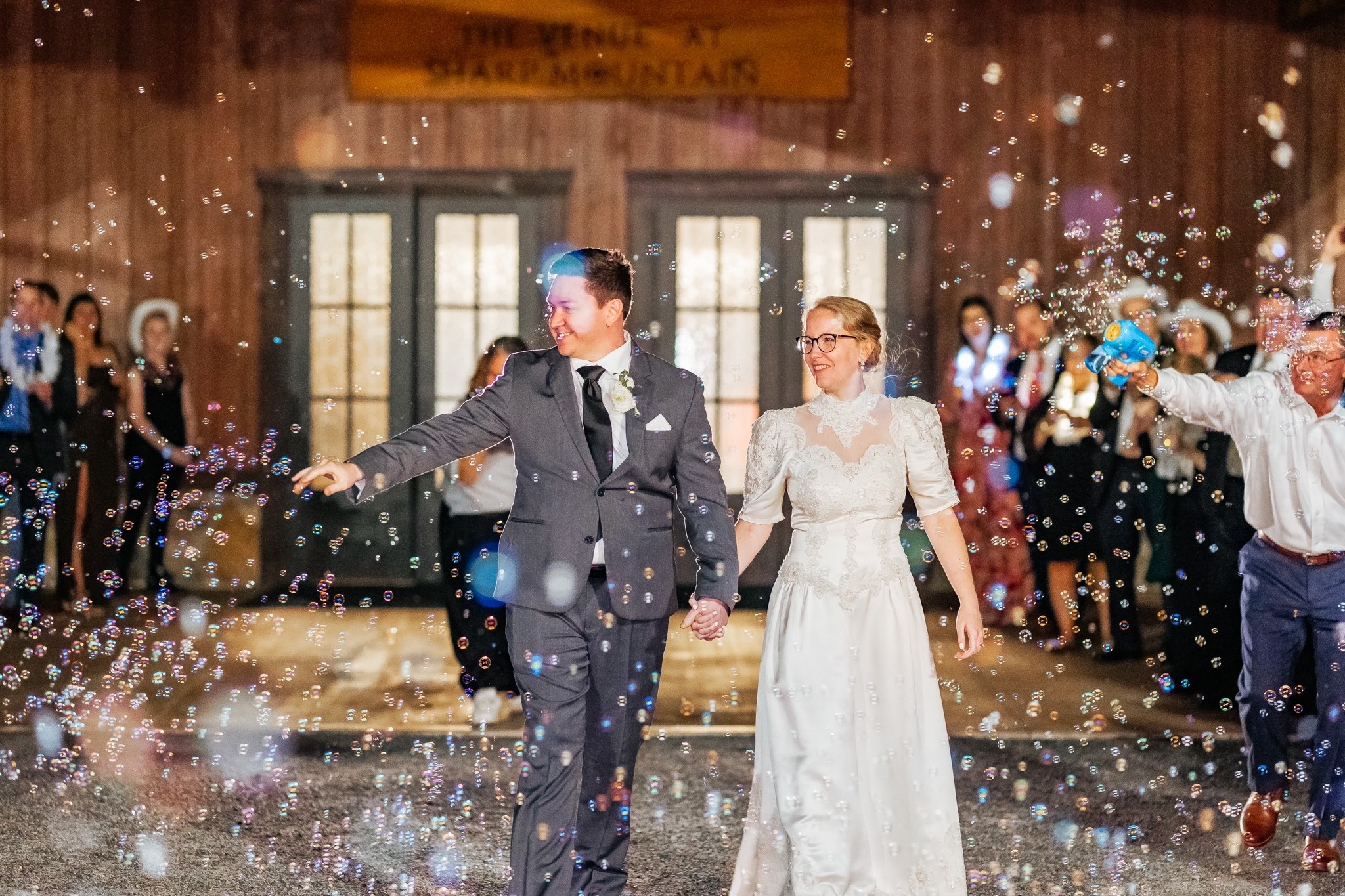 Bubble Exit at Wedding Reception