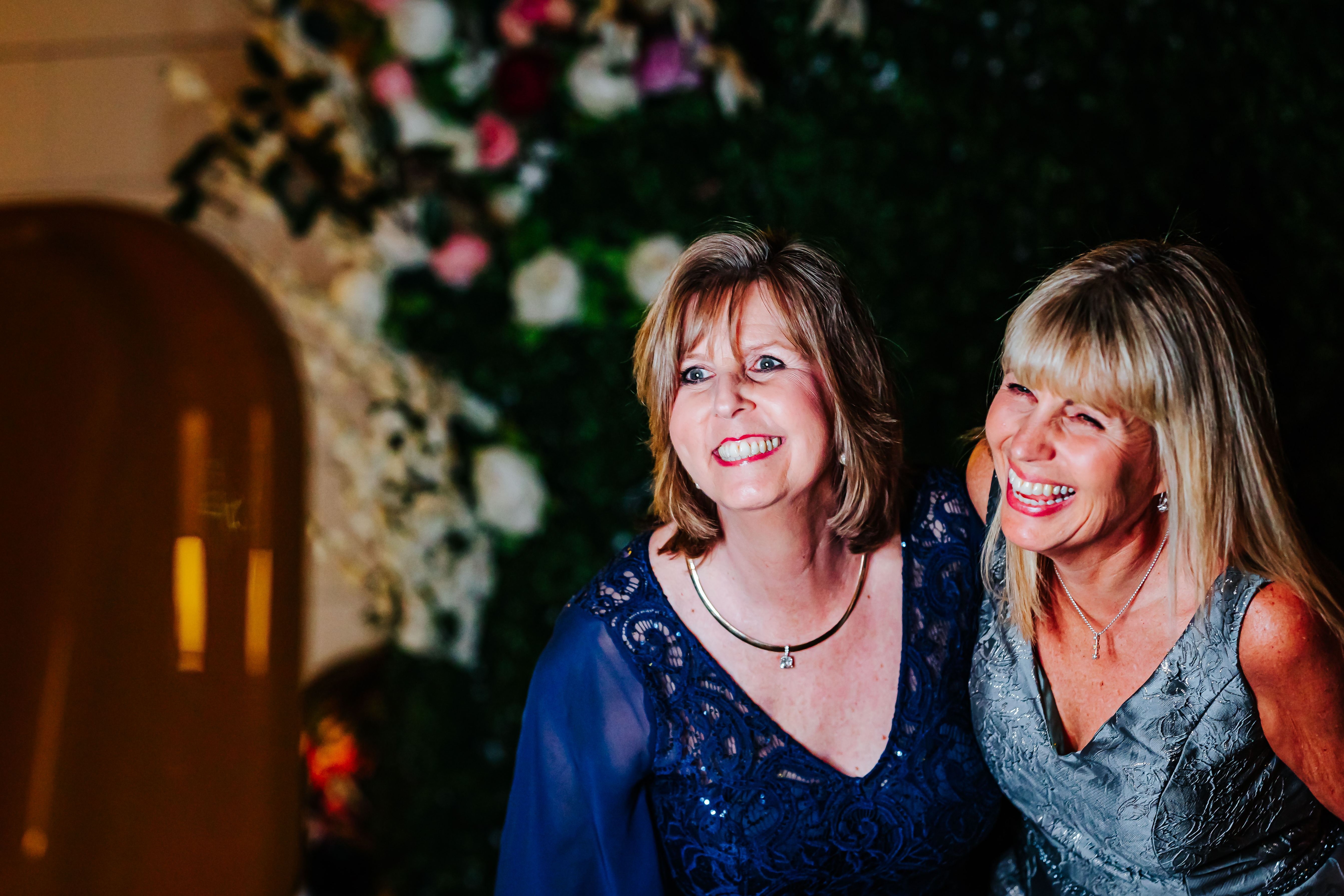 Wedding guests at the photo booth during a reception at Summerour Studios, Atlanta